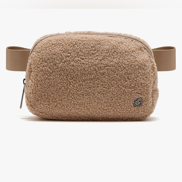 Men's Tan Sherpa Belt Bag - Picture 1 of 7